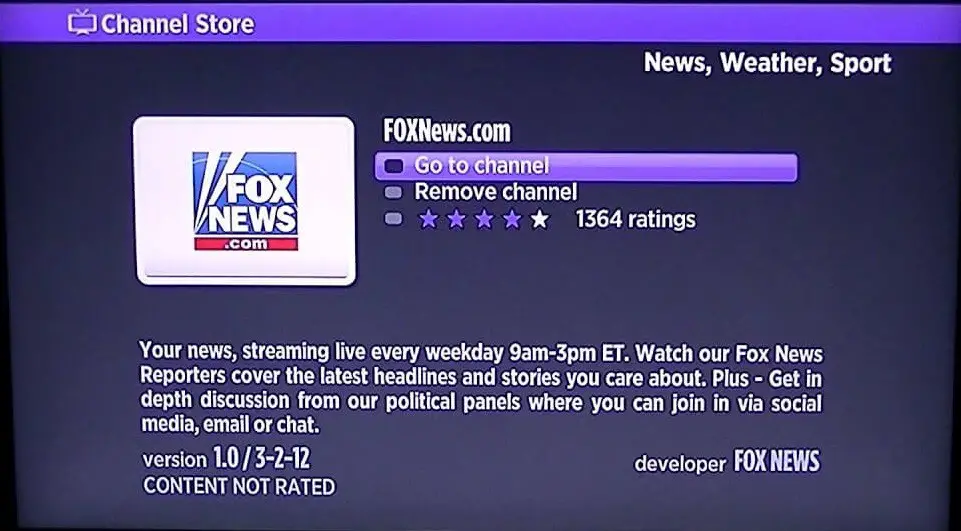 Fox News App on Roku