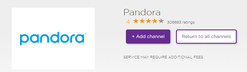 Add Pandora to Roku Channel