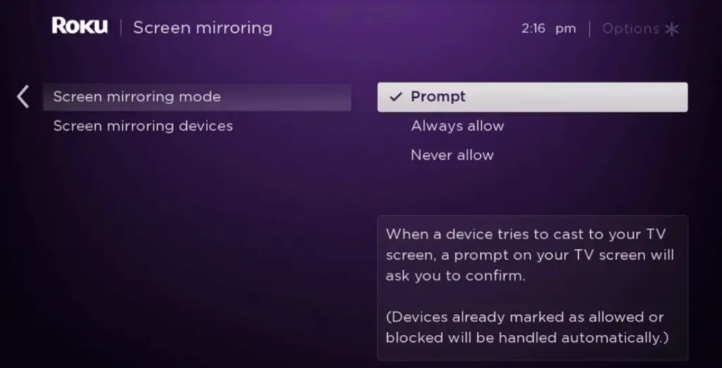 Enable screen mirroring on Roku and get the Google Meet app