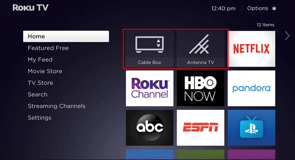 Cable/ Antenna TV - Local channel on RoKu