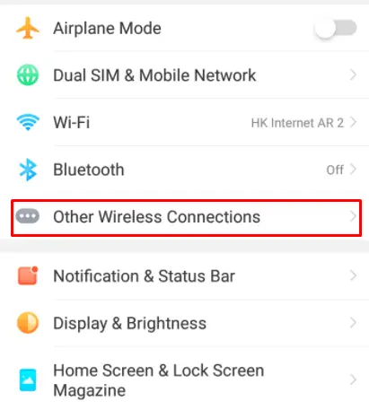 Other wireless conenctions