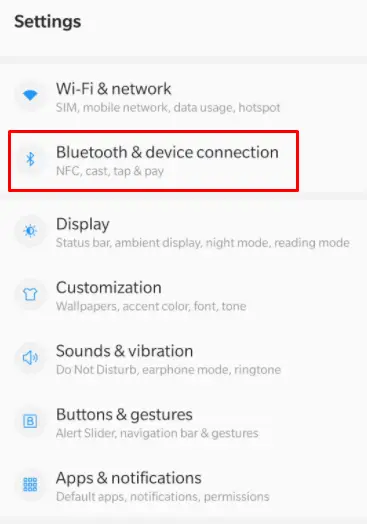 Device connection