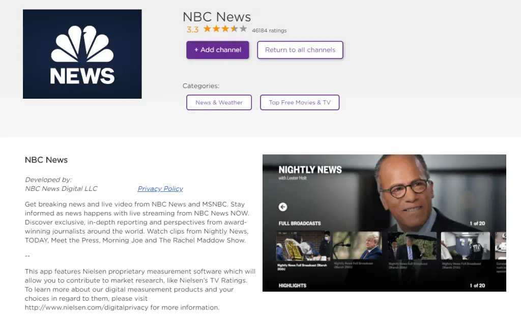 Msnbc outlet streaming video