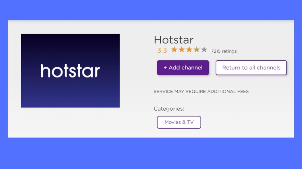 hotstar app not showing in roku