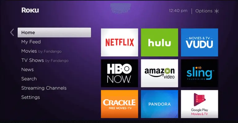 Select Streaming channels option