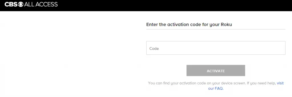 CBS All Access Activation