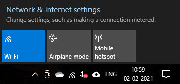 Select Network & Internet Settings