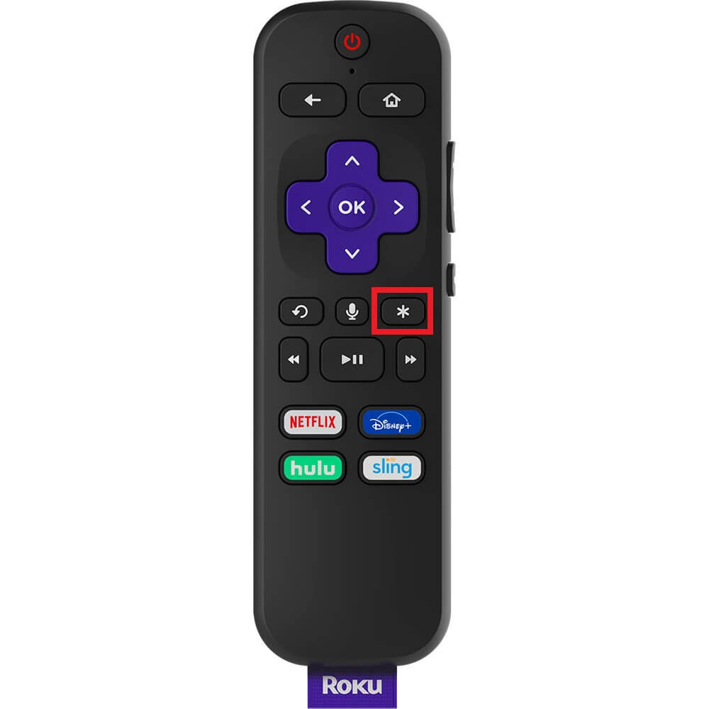 click asterisk button to cancel subscription on Roku