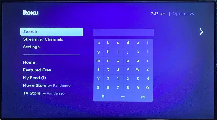 Search on Roku