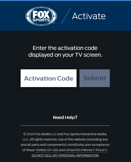 Activate FS1 on Roku