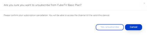 Cancel fuboTV Subscription