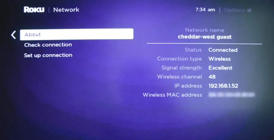 HOW TO FIND IP ADDRESS ON ROKU