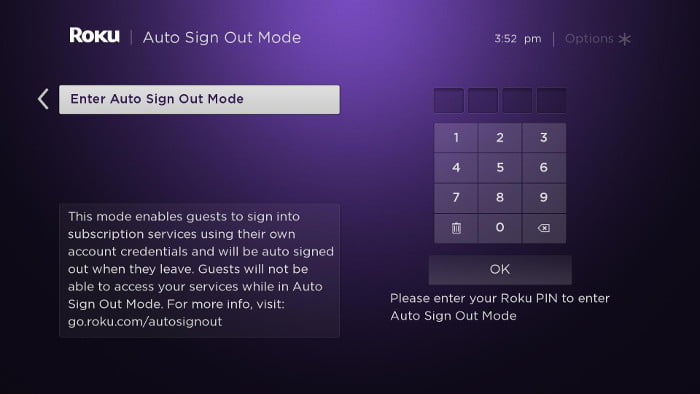 Sign Out Of Roku account on TV