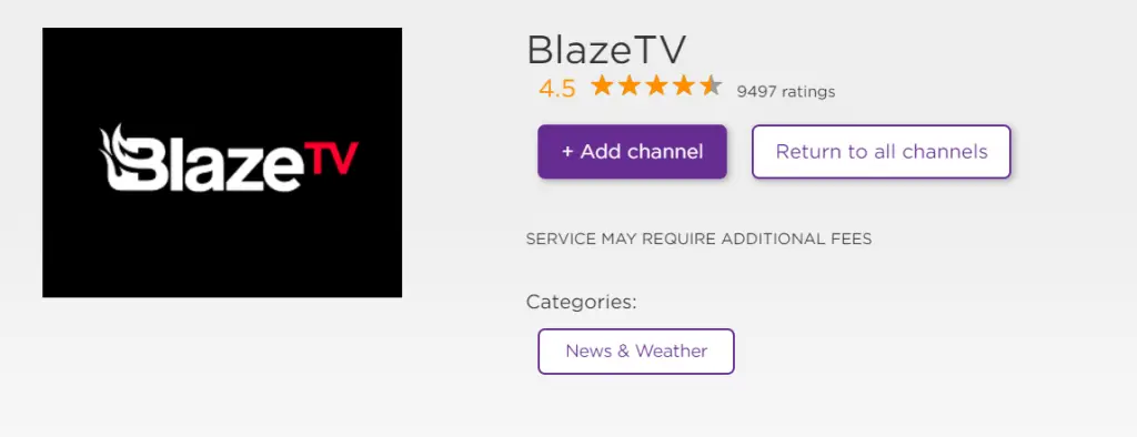 Add BlazeTV on Roku