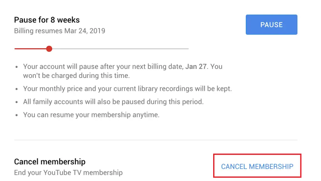 cancel membership - Cancel YouTube TV Subscription on Roku
