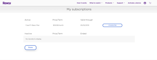 MY SUBSCRIPTIONS How to Cancel Boomerang Subscription on Roku