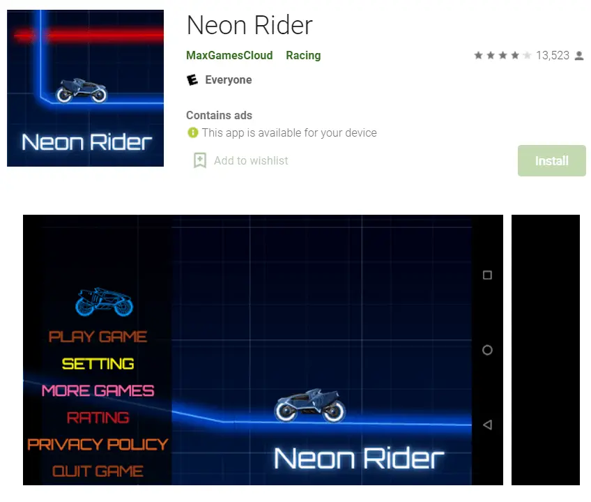Neon Rider on Roku