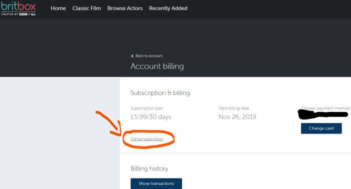 Click cancel subscription - How to Cancel BritBox Subscription on Roku