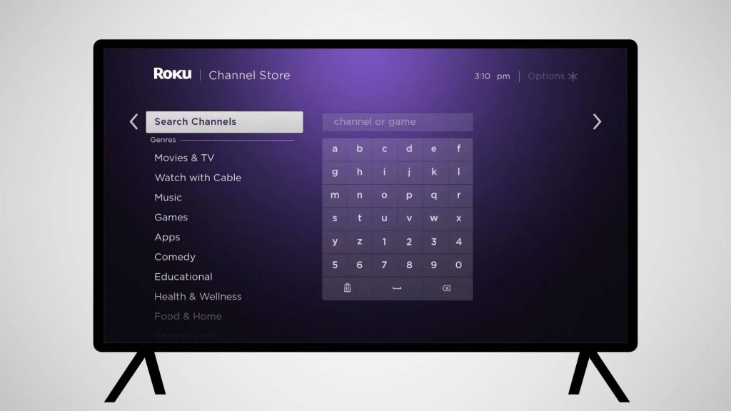 click search channels - Game Show Network on Roku