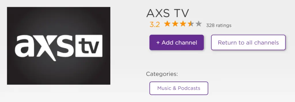 AXS TV on Roku