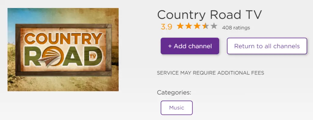 Country Road TV on Roku