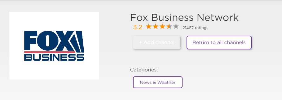 Fox Business Network on Roku