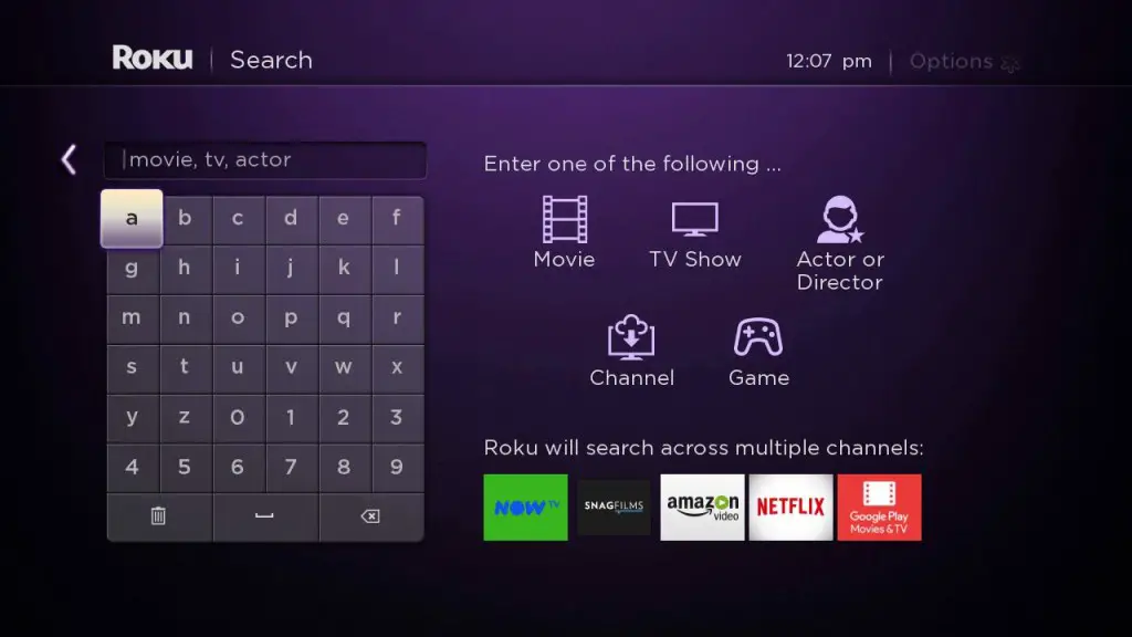 Search Newsy on Roku channel store