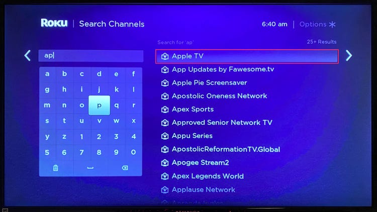 apple tv suggestions on search