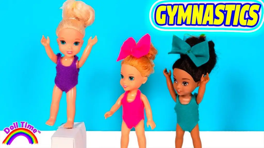 Gymnastics video of doll time on Roku