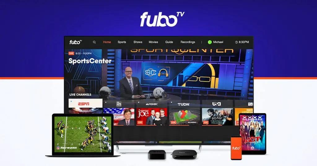 fuboTV available on android, laptop and Roku