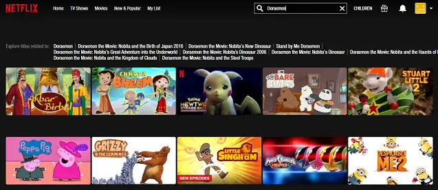 Grizzy and the lemmings series on Netflix search