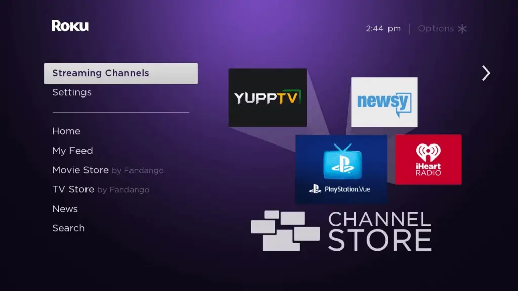 Select Streaming Channels.