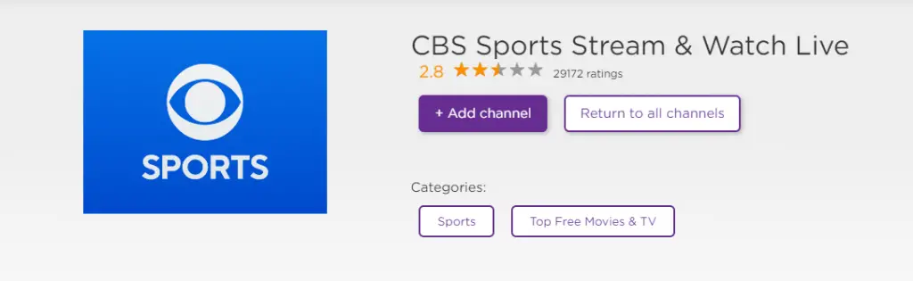 Select Add channel to watch Commonwealth games on Roku