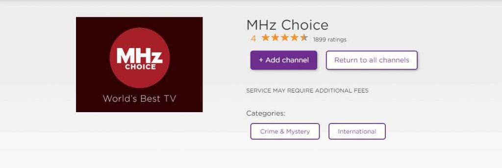 Select Add channel to add MHz choice on Roku