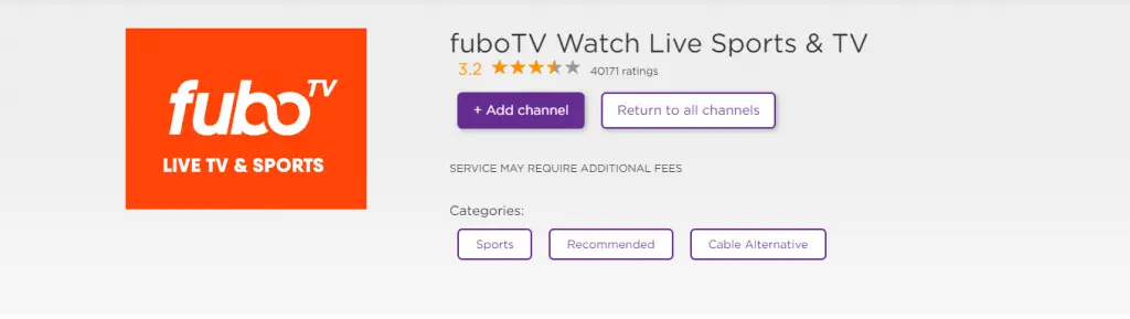 Select fuboTV to watch South Park on Roku