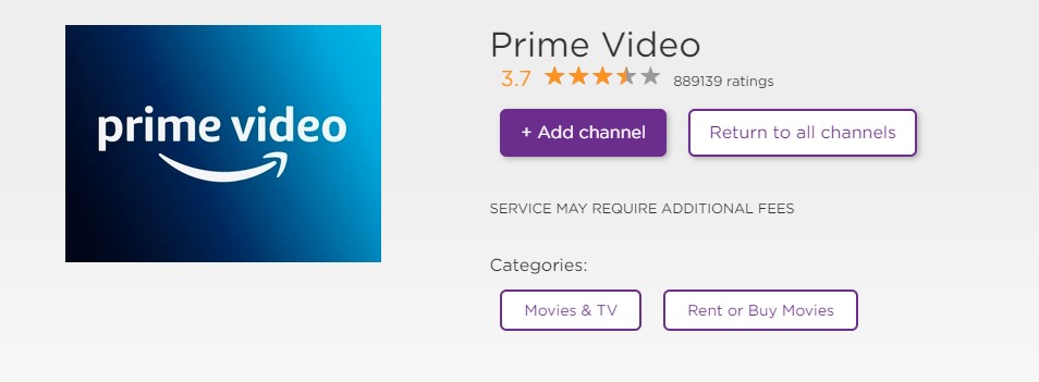 Select Add Channel to add Prime Video and watch Fleabag on Roku.