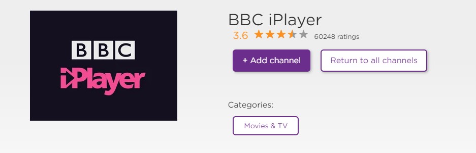Select Add Channel to add BBC iPlayer and watch Fleabag on Roku.