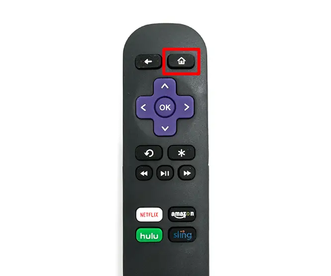 Home button on Remote
