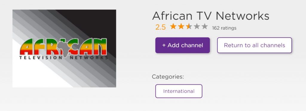 African TV Networks on Roku