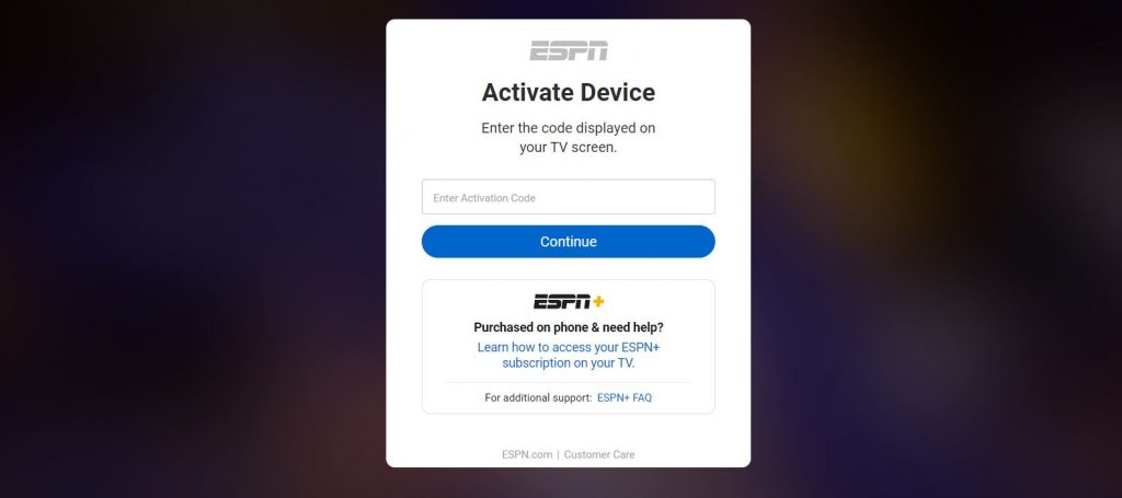 ESPN Activation Code