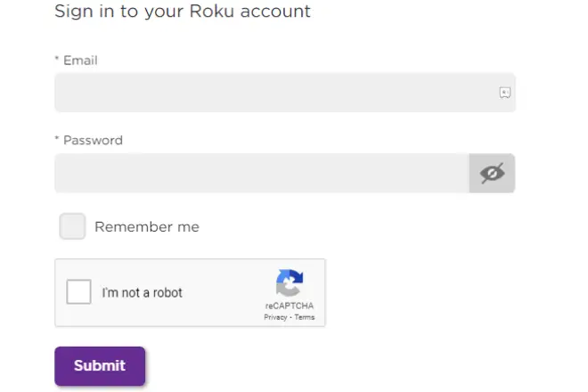 Login to change Email address of your Roku account
