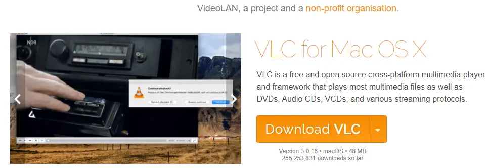 Select Download VLC to stream VLC on Roku