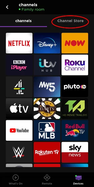 Select the Channel Store and add African TV Networks to Roku