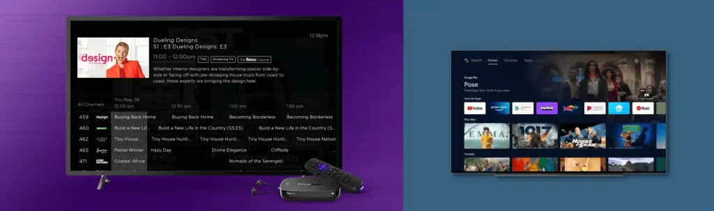 Content and channels Chromecast vs. Roku