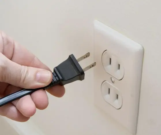 Unplug your TV and the router from the power source.