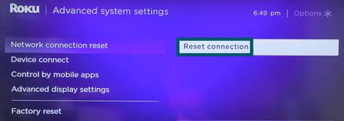 Resetting you Network