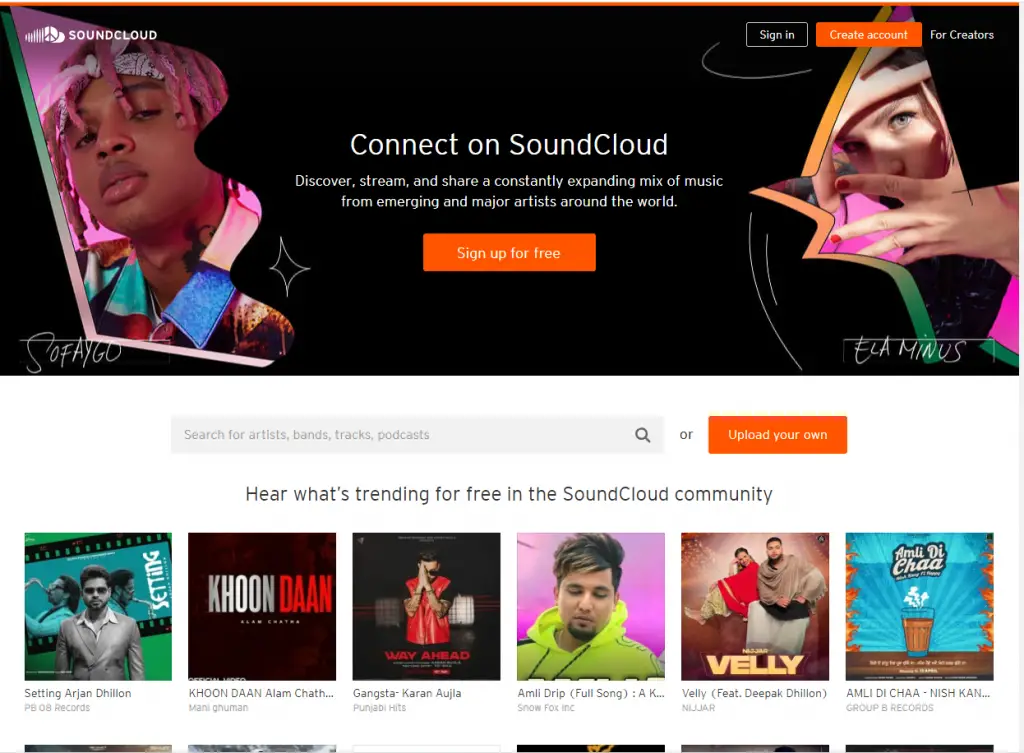 SoundCloud Website