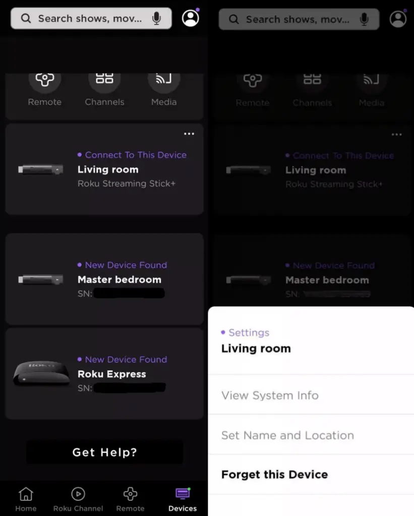 finding Roku IP address With the Help of the Roku Mobile App