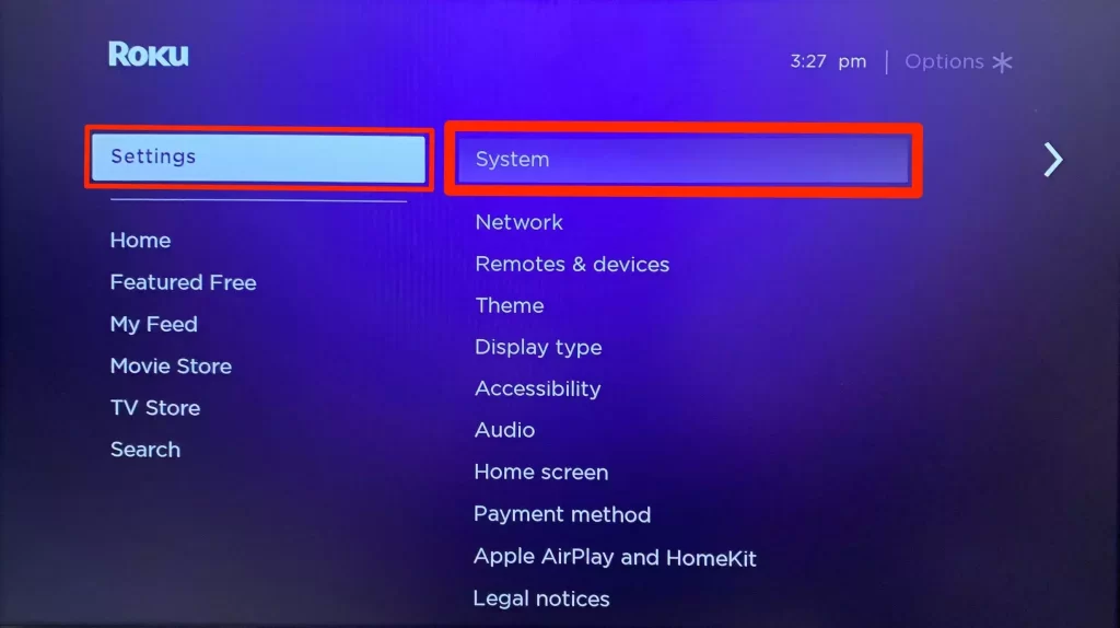 Updating the Roku device