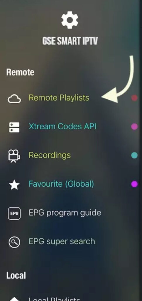 Select Remote Playlists